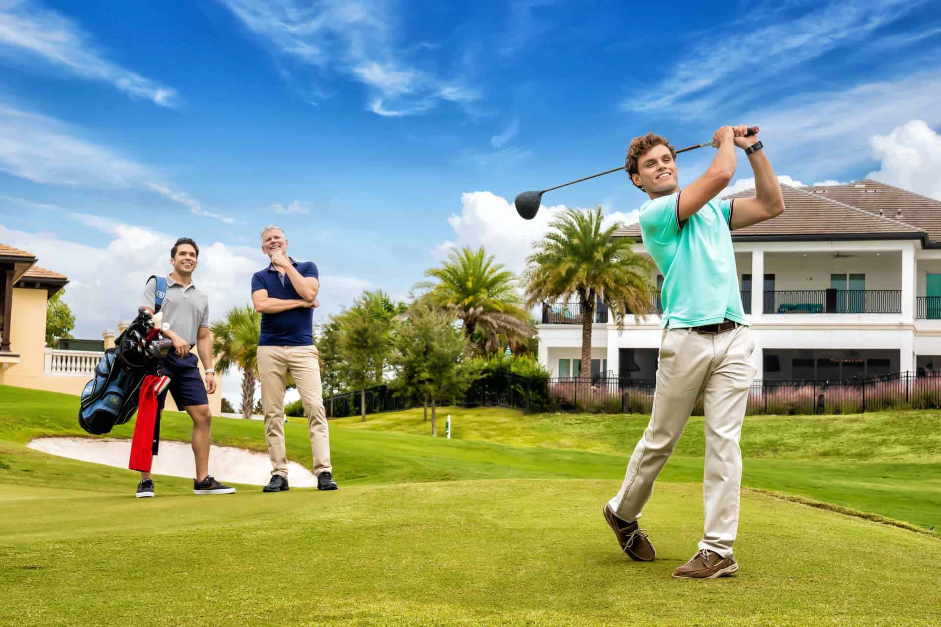 Home 13 Group Of Three Men Golfing At Spectrum Resort Orlando.